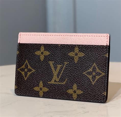 lv pink card holder